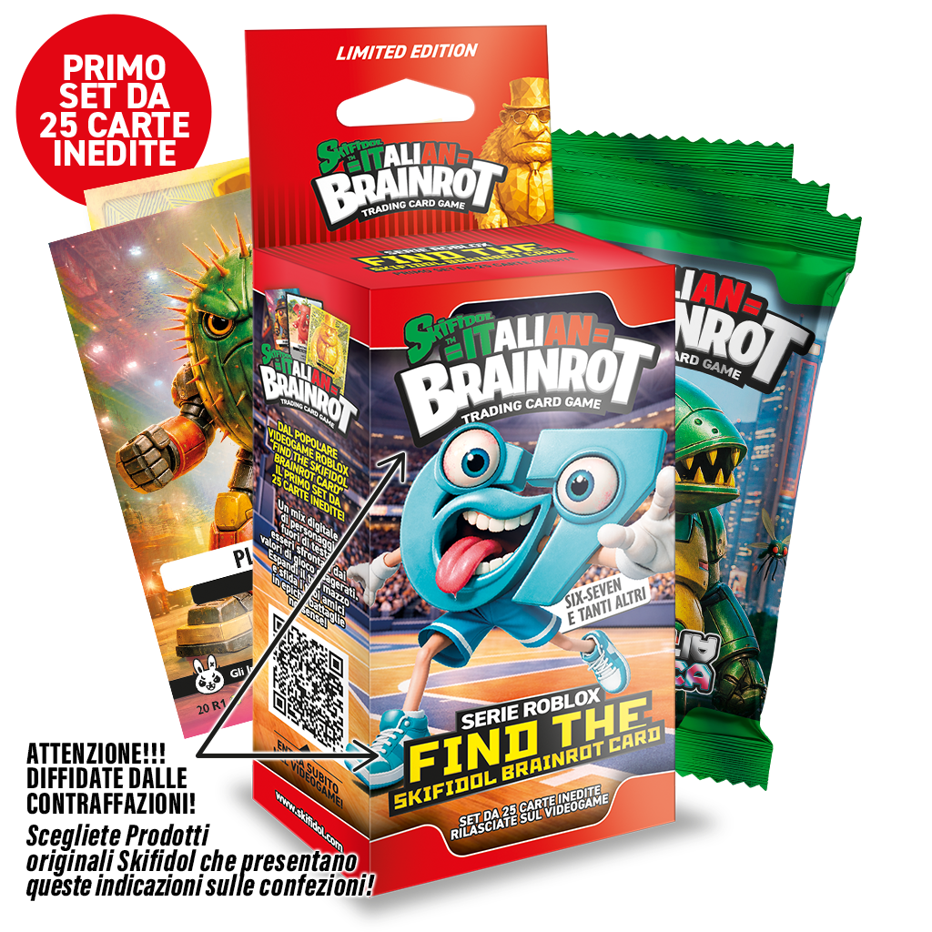 Skifidol Italian Brainrot Serie Roblox - Find The Skifidol Brainrot Card, 2 Blister Esclusivi - immagine 2