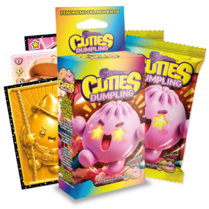 Skifidol Cuties Dumpling, Sticker Collection, EcoBlister con 25 sticker di cui 10 special.